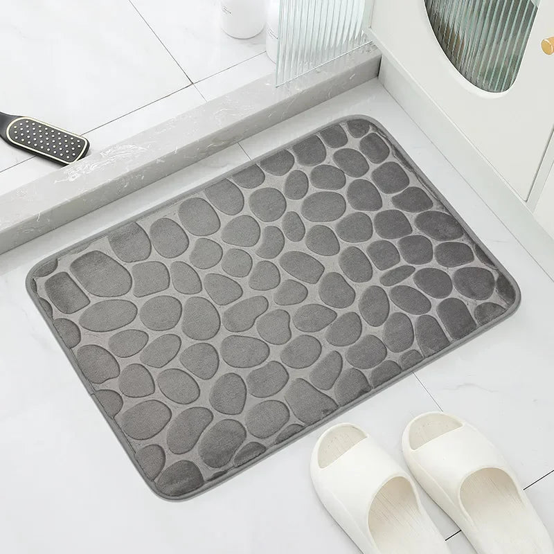 Tapete Antiderrapante PedraLux™ com Design de Pedras / Conforto, Elegância e Funcionalidade para Seu Ambiente!