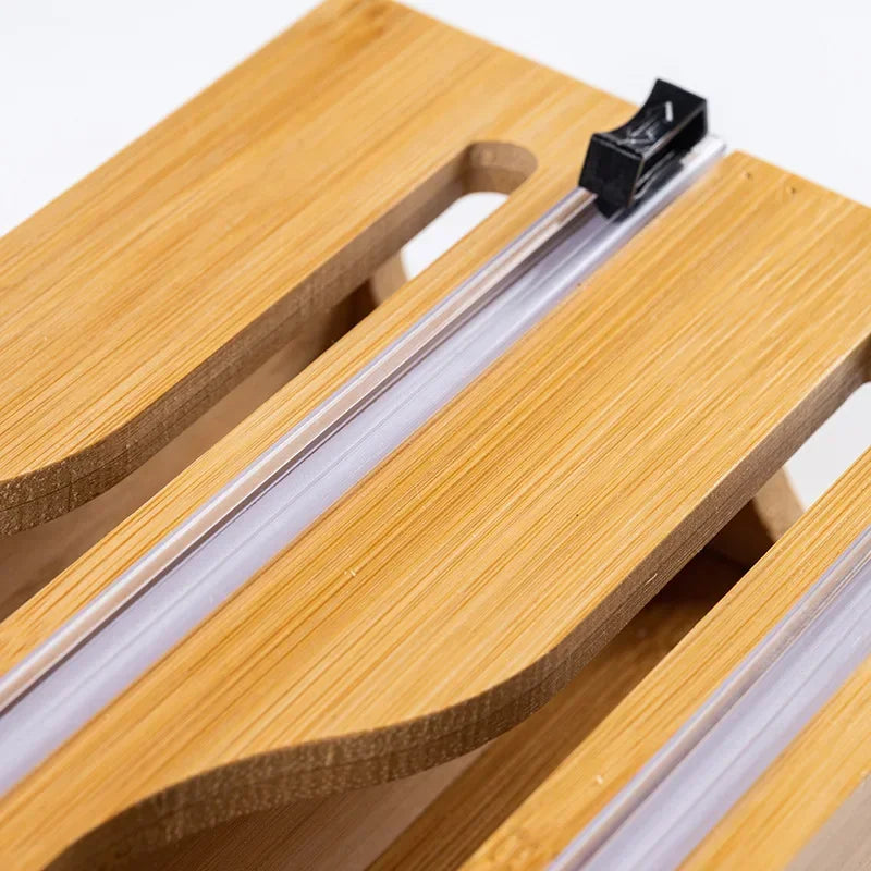 Organizador EcoClean Modern House™ em Bambu Natural com Trilhos de Corte Inteligente / Funcionalidade que Valoriza Seu Espaço
