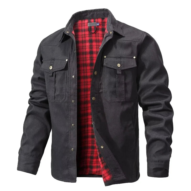 Jaqueta Ironwood™ Estilo Overshirt Com Forro Interior Xadrez