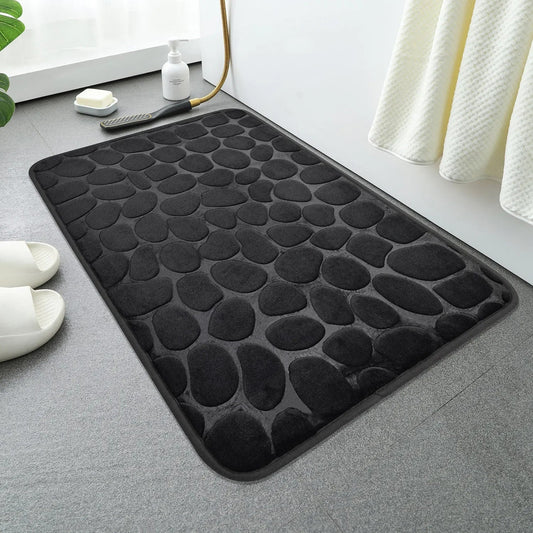 Tapete Antiderrapante PedraLux™ com Design de Pedras / Conforto, Elegância e Funcionalidade para Seu Ambiente!