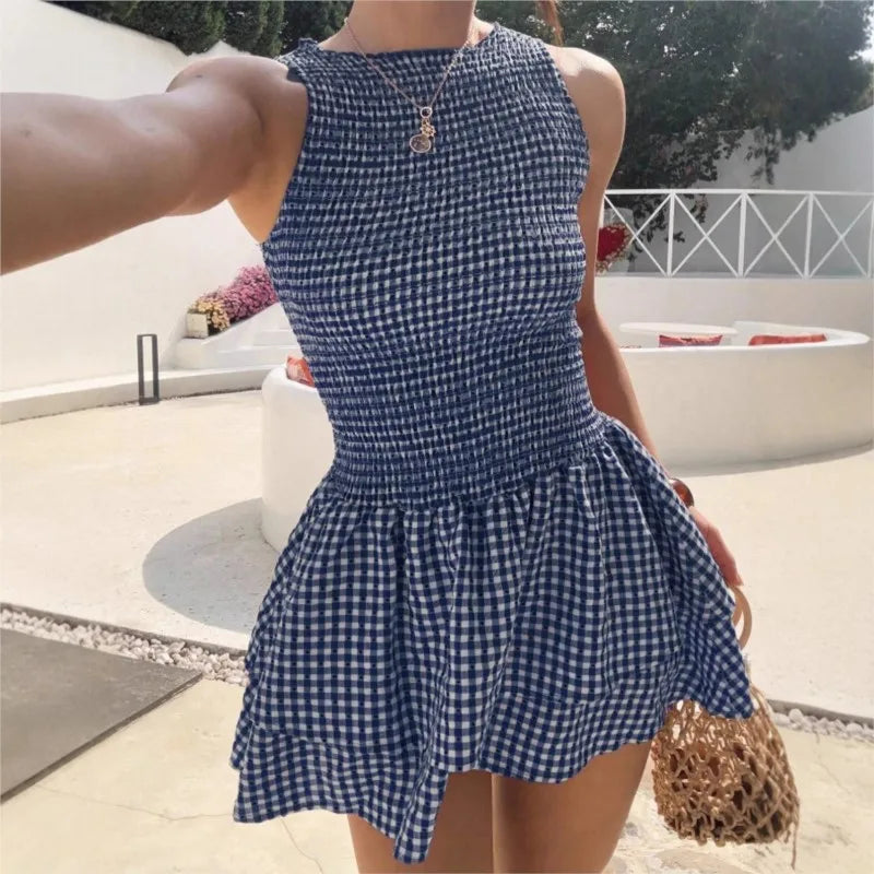 Vestido Bellamy™ com Corpo em Lastex e Saia em Camadas