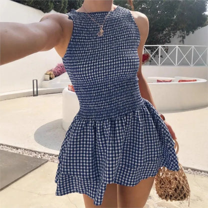 Vestido Bellamy™ com Corpo em Lastex e Saia em Camadas