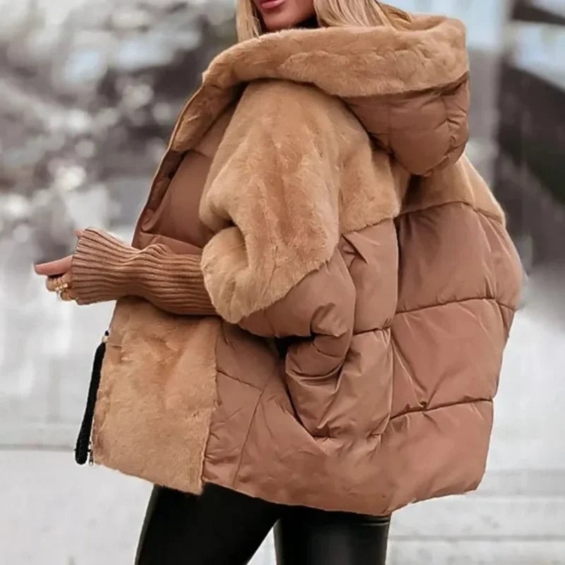 Casaco Berlin™ com Puffer Premium e Acabamento Peluciado /  Aconchego Sofisticado Para Mulheres de Presença!