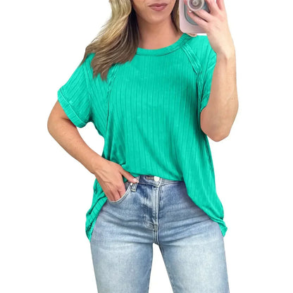 Camiseta Texturizada Steffany™ em Algodão Premium  / Exclusividade em Conforto e Estilo que Você Merece!