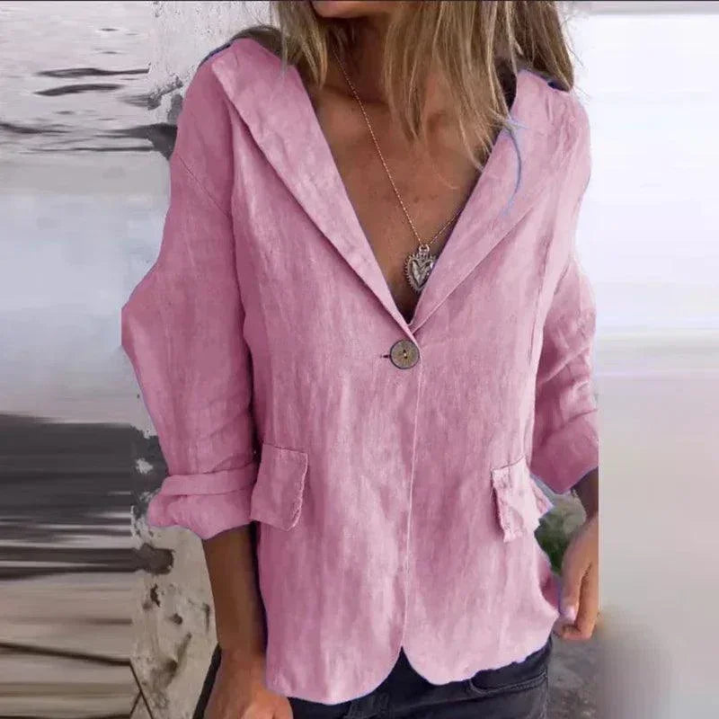 [COMPRE 1 E LEVE 2] Blazer Casual Luar™ em Linho de Algodão / Sinta a Leveza e o Estilo que Acompanham Você em Qualquer Ocasião!