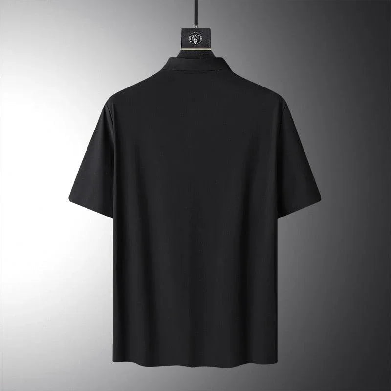 Camisa Social Manga Curta em Seda Gelo - Alto Padrão / Um toque de elegância em seu guarda-roupa!