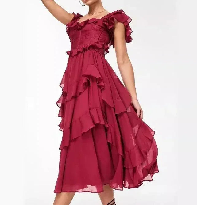 Vestido Ravena™ em Popelina com Toque de Spandex / Elegância e Conforto em Cada Movimento!