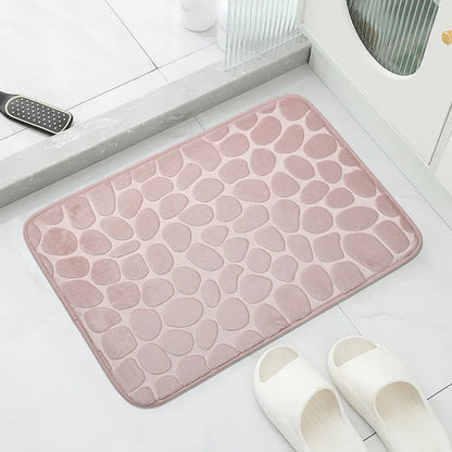 Tapete Antiderrapante PedraLux™ com Design de Pedras / Conforto, Elegância e Funcionalidade para Seu Ambiente!