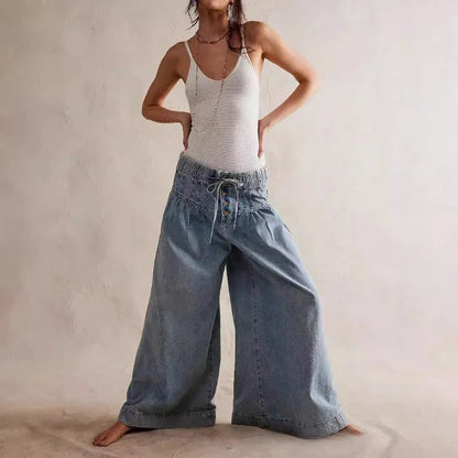 Calça Feminina Solen™ em Jeans Macio com Cintura Alta Modeladora