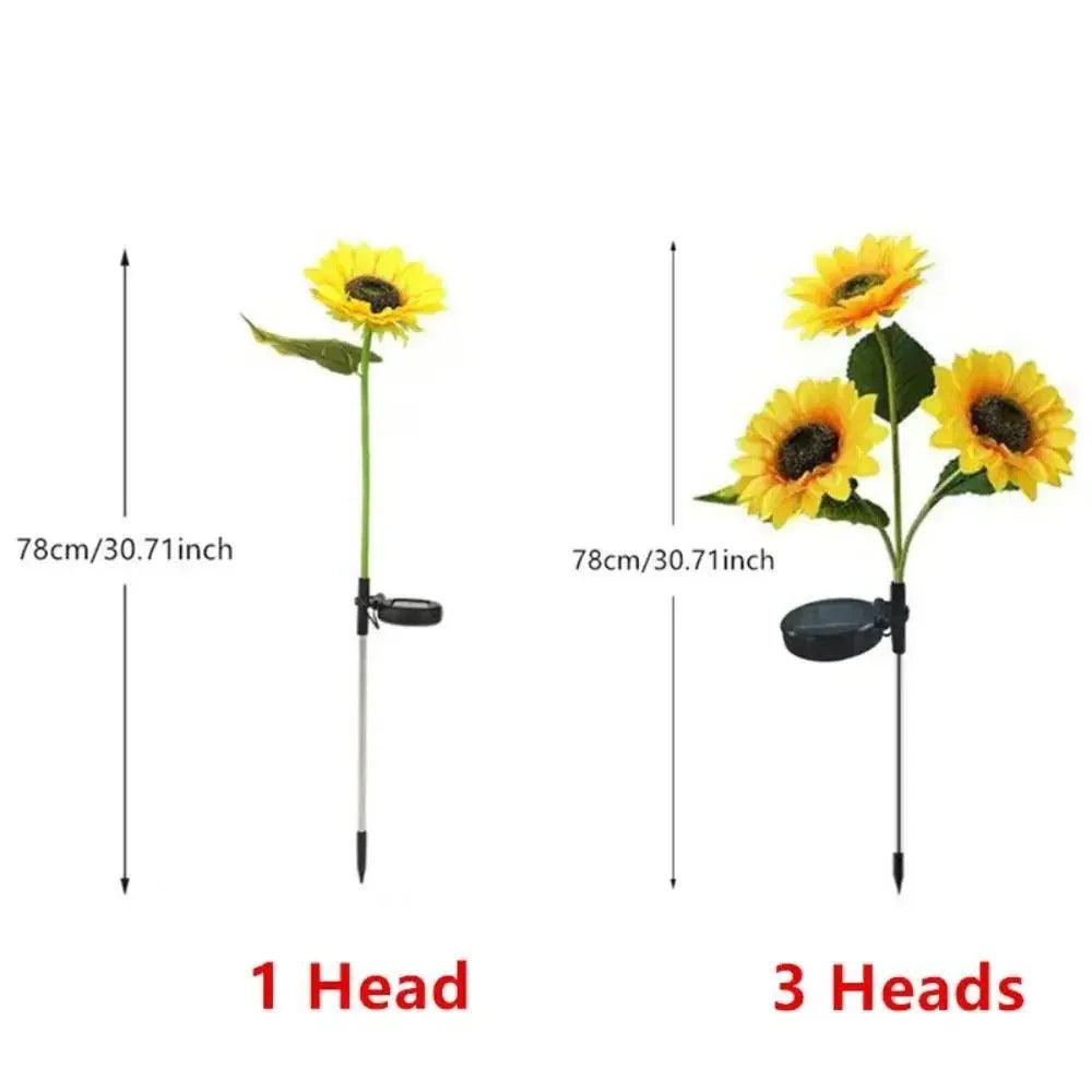 Kit com 3 Luminárias de Girassol Modern Lar™ Movidas a Energia Solar / Iluminação Encantadora e Sustentável para Seu Jardim!