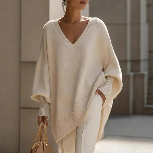 Suéter Genebra™ em Tricô Macio Premium com Modelagem Oversized