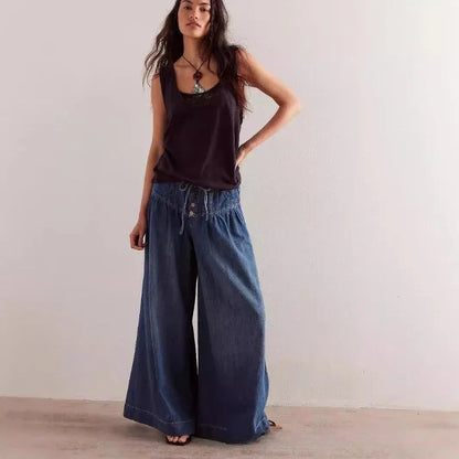Calça Feminina Solen™ em Jeans Macio com Cintura Alta Modeladora