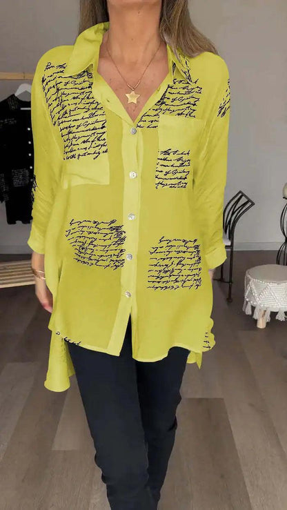Camisa Poema de Seda™ com Detalhes Elegantes / Caimento Perfeito e Detalhes Únicos para um Estilo Sofisticado!
