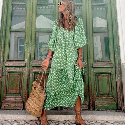 Vestido Essenza d'Arte™ com Caimento Fluido / Brilhe na Moda Verão 2025 com Conforto e Estilo Sob Medida!