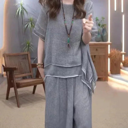 Conjunto Serenitê™ em Linho de Algodão / Leveza, Conforto e Elegância para o Dia a Dia!