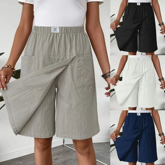 Shorts Saia Celenne™ em Linho de Algodão com Conforto Premium