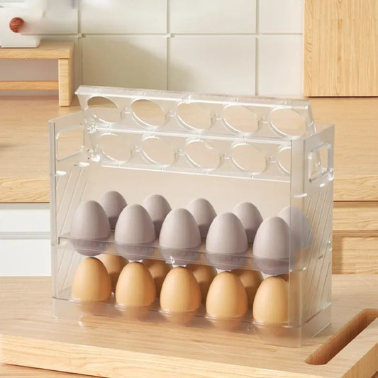 Organizador MultiOvos™ com Tampa Articulada e Capacidade Dupla / Organização e Praticidade para sua Rotina na Cozinha!