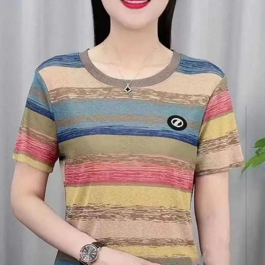 (Promoção Compre 2, Leve 3) Camisetas Soltinhas Carmelinda™ com Cores Vibrantes / Elegância e Conforto para um Verão Radiante!