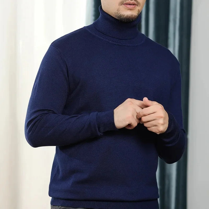 Suéter Gola Alta Monaco™ em Cashmere  / Elegância Sutil Para Homens de de Verdade!