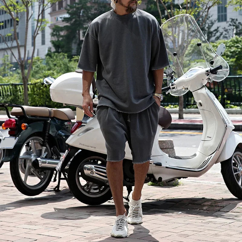 Conjunto Draxen™ em Malha Premium com Modelagem Oversized e Estilo Streetwear
