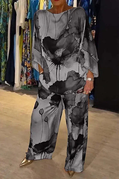 Conjunto Aquarela Floral™ em Cetim Luxuoso / Exale Sofisticação e Criatividade com Conforto Absoluto!