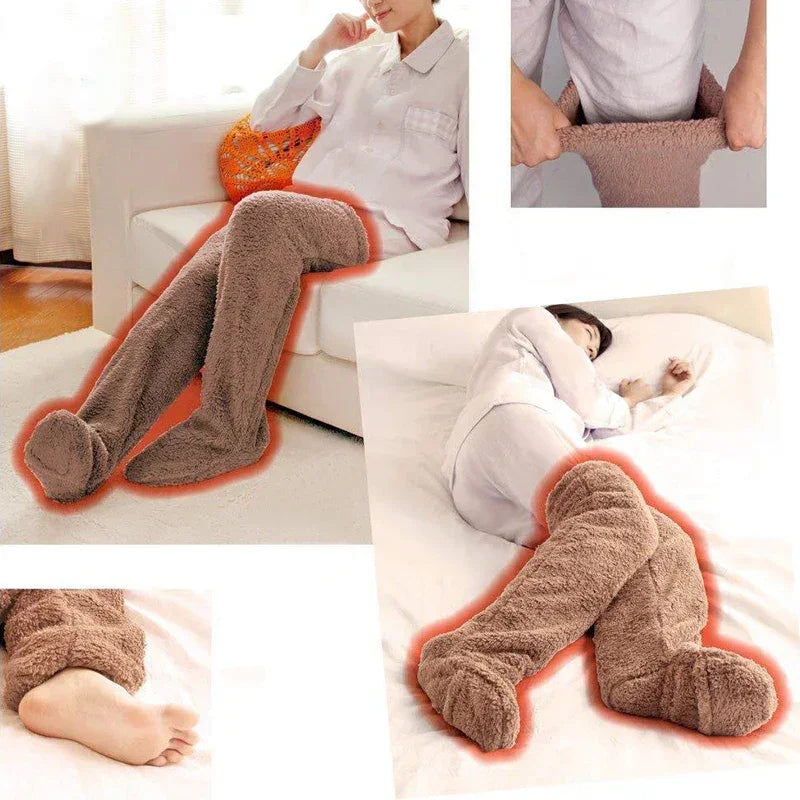 [COMPRE 2 E LEVE 3] Meias Longas Veloura™ em Tecido Felpudo Estilo Pantufa Ultra Macias