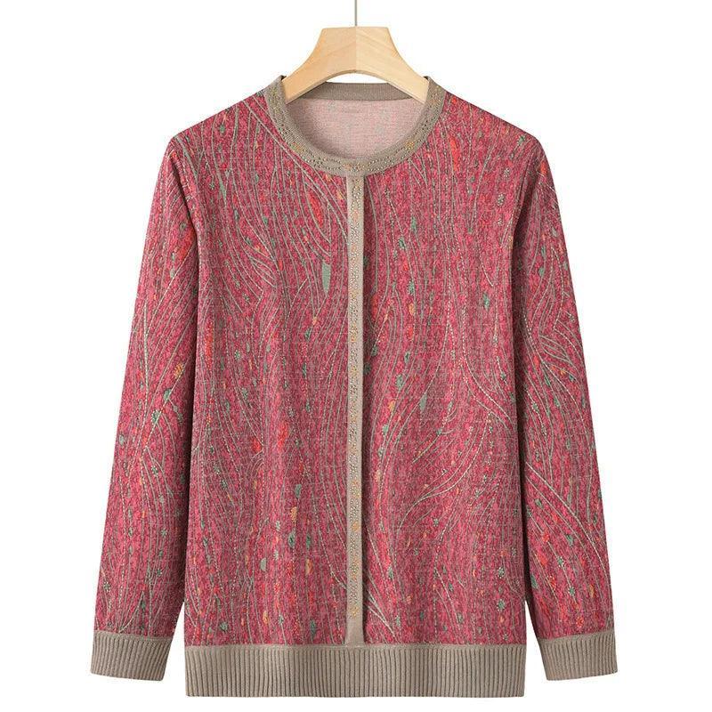 Blusa Manga Longa Flor de Liz™ com Detalhes em Strass e Tecido em Algodão / A Campeã de Elogios do Outono Inverno 2024!