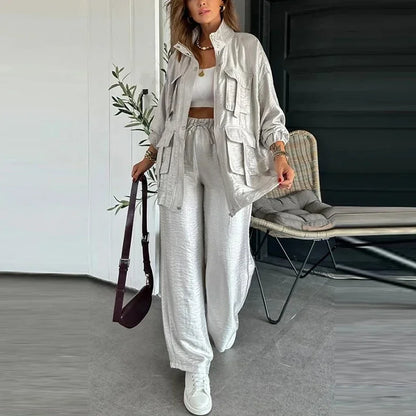 Conjunto Madonna™ com Corte Moderno Estilo Cargo / Sofisticação Urbana que Se Destaca Onde Você For!