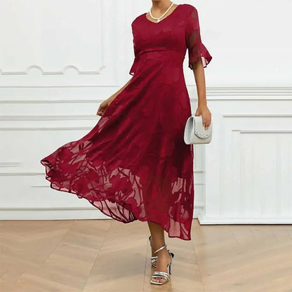 Vestido Celira™ com Design Floral Sofisticado