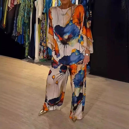 Conjunto Aquarela Floral™ em Cetim Luxuoso / Exale Sofisticação e Criatividade com Conforto Absoluto!
