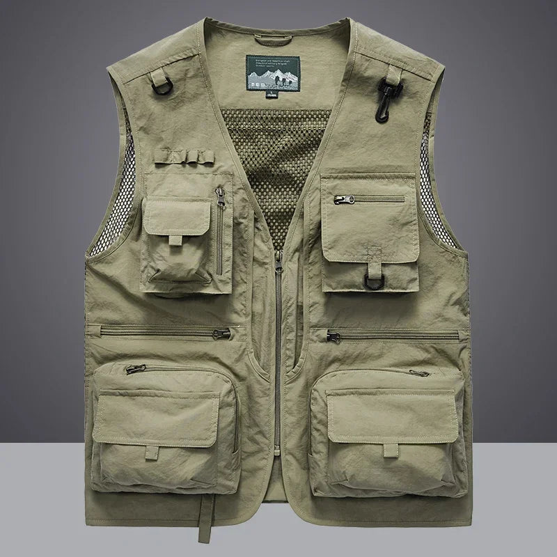 Colete Americano Maverick™ com Visual Tático Urbano e Multi-Bolsos /O Equilíbrio Entre Funcionalidade, Estilo e Presença Masculina.