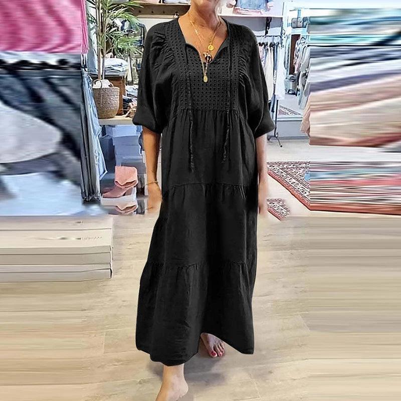 Vestido Brisa da Praia™ em Viscose Extra Leve / Encante-se com Leveza e Conforto que Te Abraçam em Qualquer Ocasião!