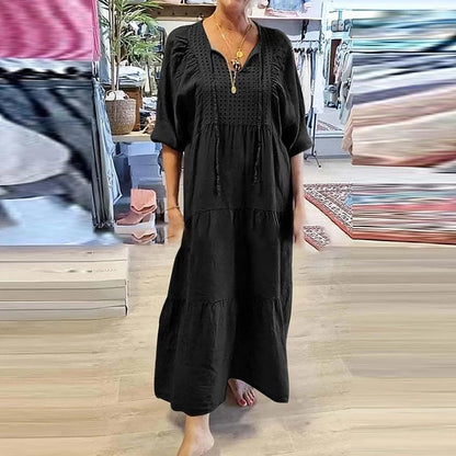 Vestido Brisa da Praia™ em Viscose Extra Leve / Encante-se com Leveza e Conforto que Te Abraçam em Qualquer Ocasião!