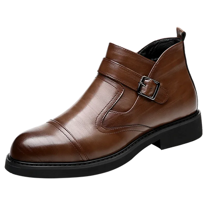 Bota Chelsea Blackwood™ em Couro Polido de Luxo / Sofisticação, Durabilidade e Máximo Conforto!