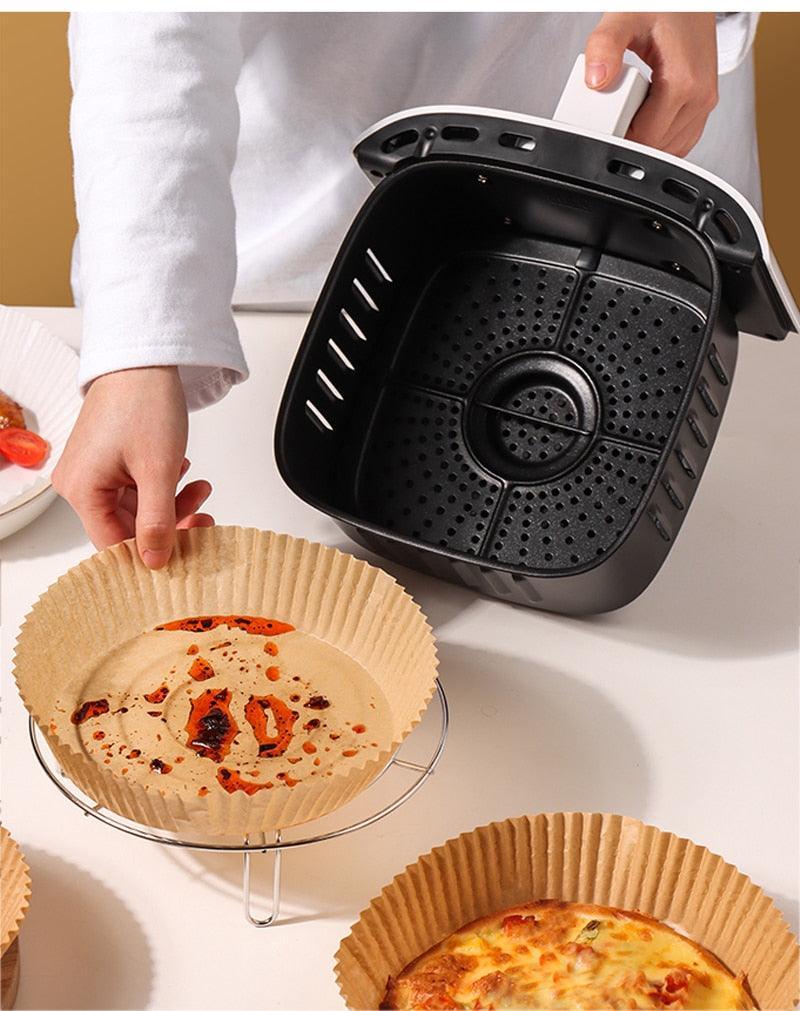 Kit com 100 Formas para Air Fryer Descartáveis e Antiaderentes