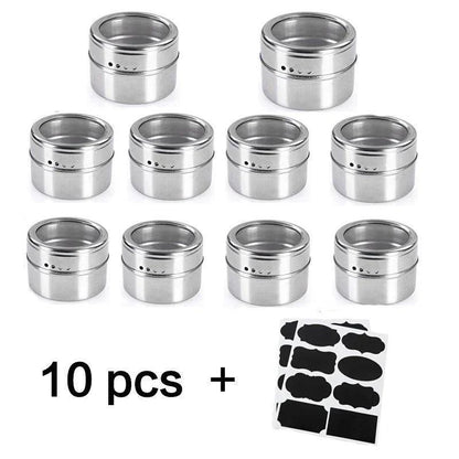 Kit de Porta Temperos Magnético ModernLar™ / Seu Toque de Sabor com Praticidade e Estilo!