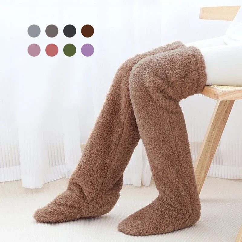 [COMPRE 2 E LEVE 3] Meias Longas Veloura™ em Tecido Felpudo Estilo Pantufa Ultra Macias