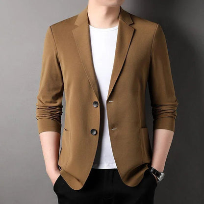 Blazer Casual Charles™ em Seda Gelo / Elegância e Imponência Sem Largar Mão do Conforto!