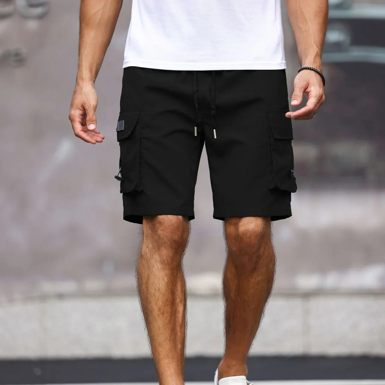 Shorts Zion™ em Malha Premium com Bolsos Funcionais