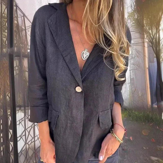 [COMPRE 1 E LEVE 2] Blazer Casual Luar™ em Linho de Algodão / Sinta a Leveza e o Estilo que Acompanham Você em Qualquer Ocasião!