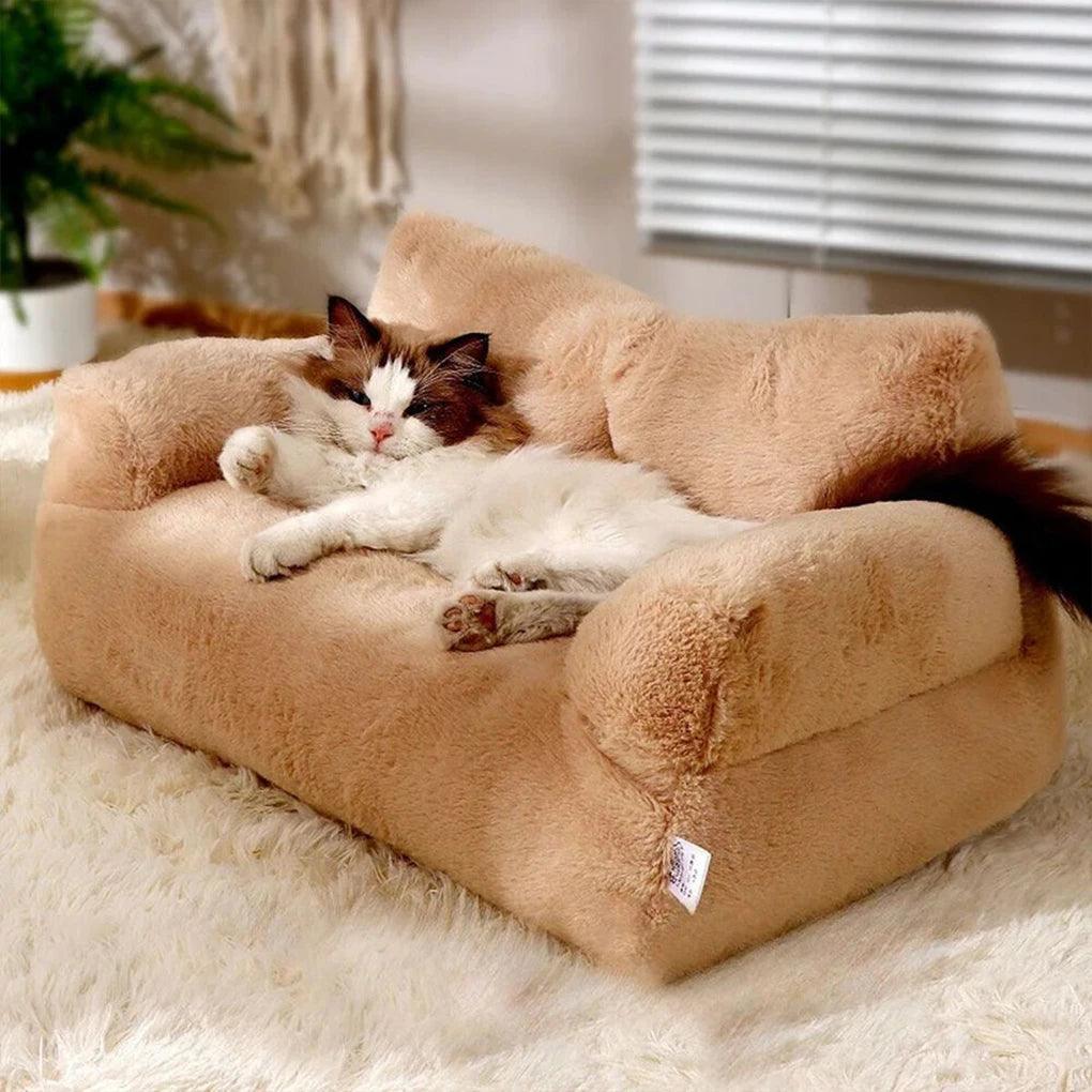 Sofá Pet Modern House™ em Pelúcia Premium / Conforto e Elegância para Seu Pet Descansar com Estilo!