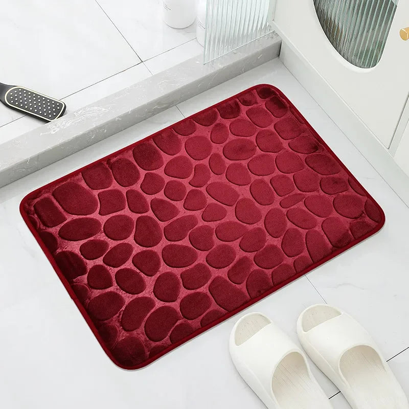 Tapete Antiderrapante PedraLux™ com Design de Pedras / Conforto, Elegância e Funcionalidade para Seu Ambiente!