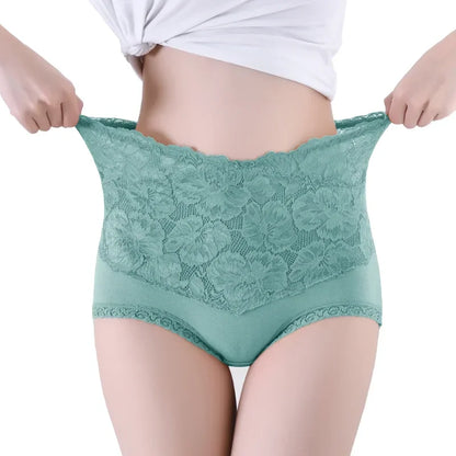 [COMPRE 3 E LEVE 5] Calcinha Angelina™ em Algodão com Renda Floral e Forro Antibacteriano  / Sinta-se Leve, Segura e Ainda Mais Feminina!