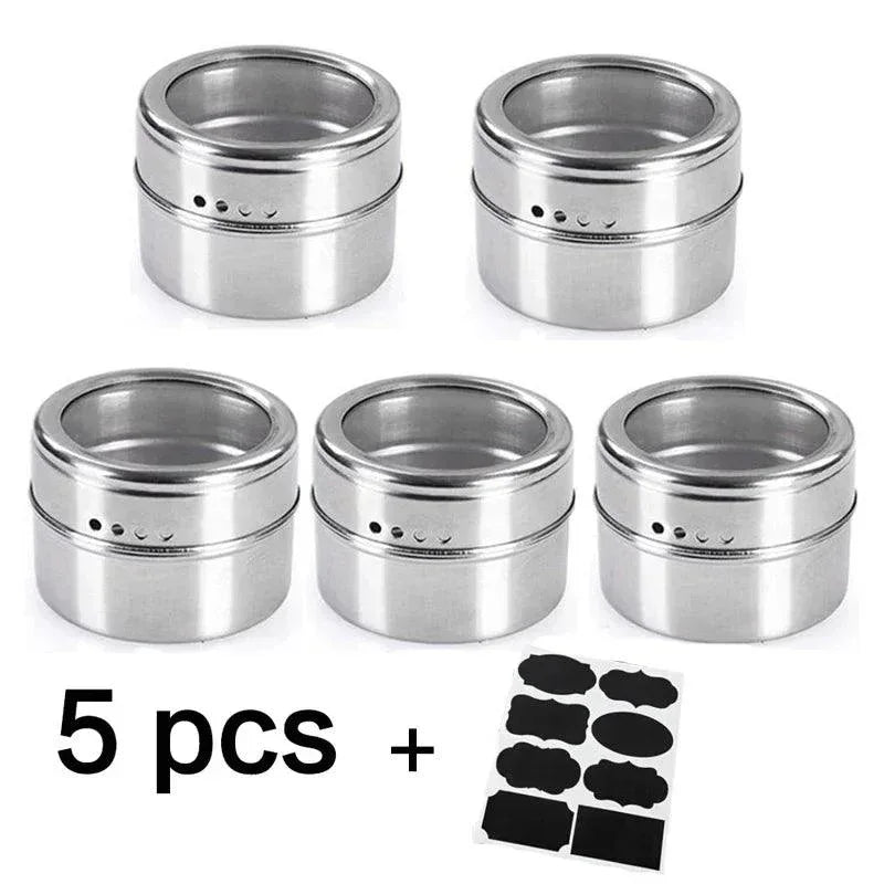 Kit de Porta Temperos Magnético ModernLar™ / Seu Toque de Sabor com Praticidade e Estilo!