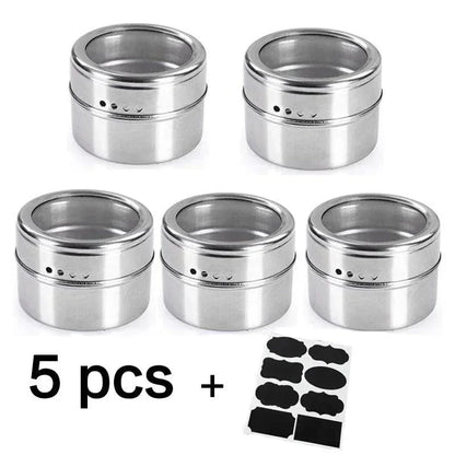 Kit de Porta Temperos Magnético ModernLar™ / Seu Toque de Sabor com Praticidade e Estilo!