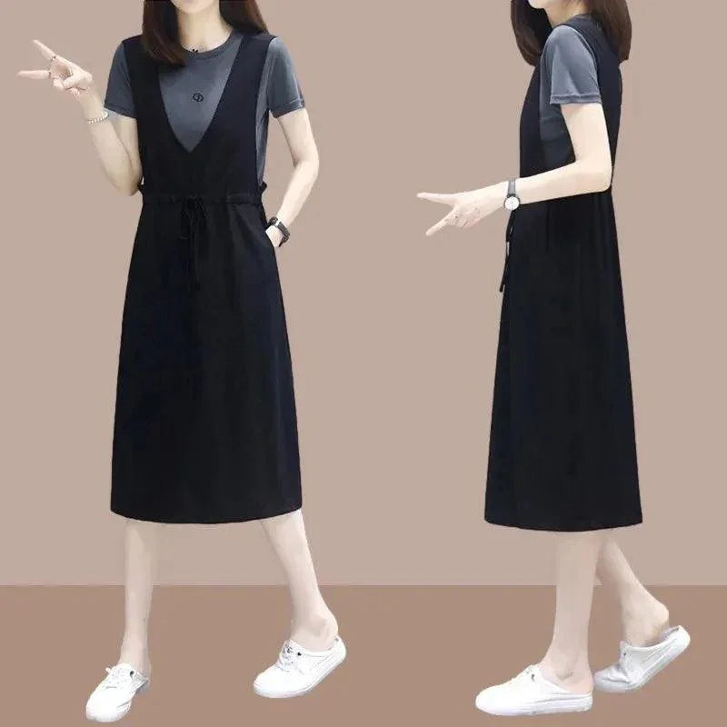 Vestido Macacão Benê em Malha Flexível –  Elegância Confortável para o Cotidiano!