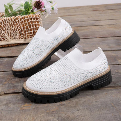 Tênis Brilho Urbano™ Slip-On com Plataforma Tratorada