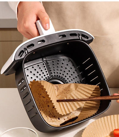 Kit com 100 Formas para Air Fryer Descartáveis e Antiaderentes