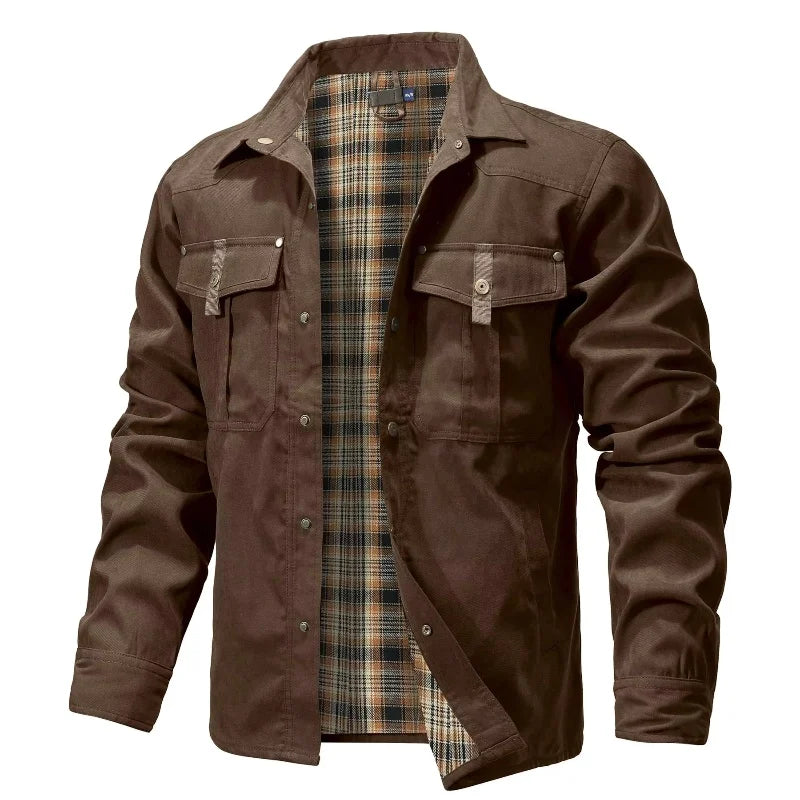 Jaqueta Ironwood™ Estilo Overshirt Com Forro Interior Xadrez