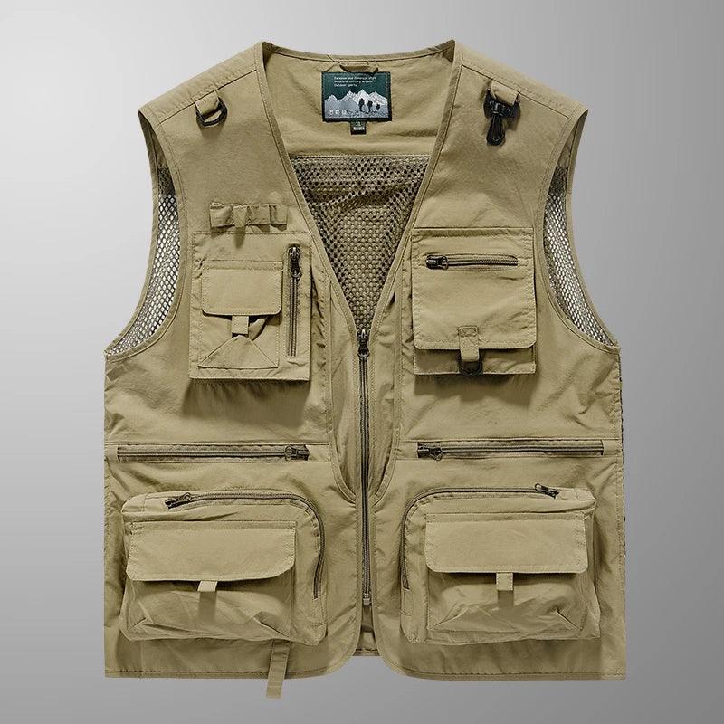 Colete Americano Maverick™ com Visual Tático Urbano e Multi-Bolsos /O Equilíbrio Entre Funcionalidade, Estilo e Presença Masculina.